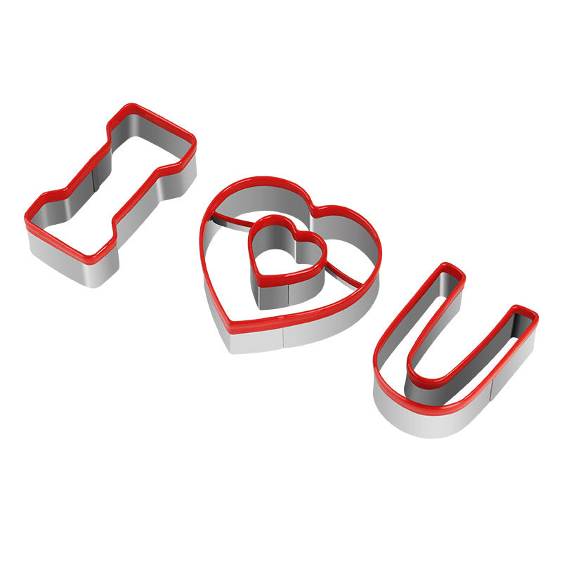 3Pcs / Set Cookie Cutter 430 Stainless Steel + PVC Sandwich Cutting Mold (BPA Free, No FDA) 3Pcs / Set Cookie Cutter 430 Stainless Steel + PVC Sandwich Cutting Mold (BPA Free, No FDA)